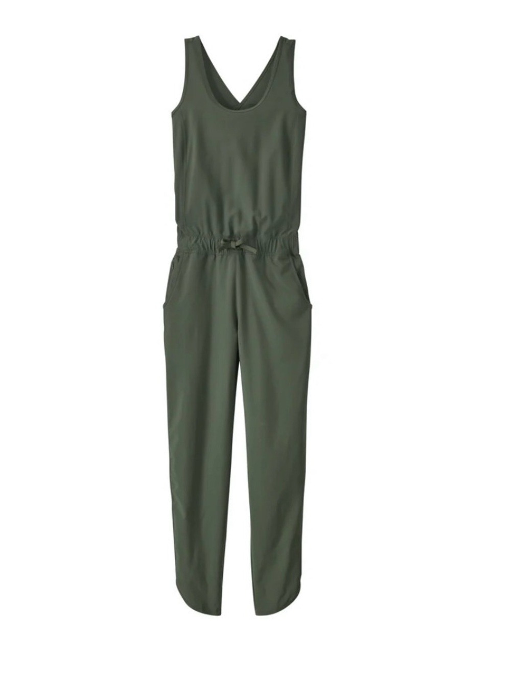 Patagonia Womens Fleetwith Jumpsuit Sleeveless Olive Green Sleeveless Medium